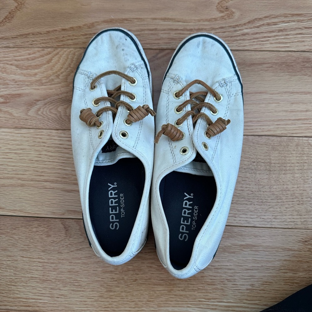 Sperry Top-Sider White Canvas Sneakers